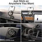 Fits MagSafe Car Mount for Car Dash&Tesla Screen[All-Metal] Magnetic Phone Holder, [Flexible Three-axis]360° Rotation Car Mount Strong Magnets Car Phone Holder for iPhone 17 16 15 14 Pro Max