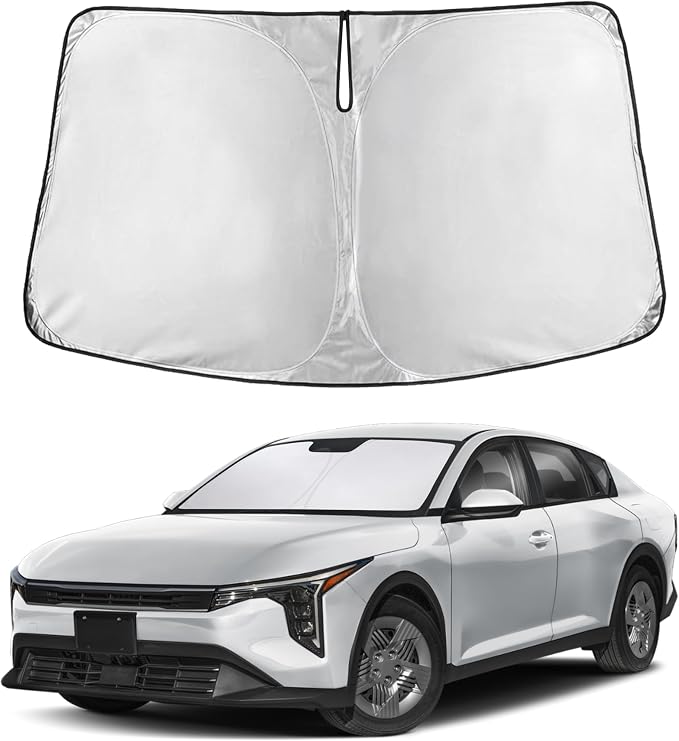 Windshield Sunshade Compatible for Kia K4 2025 2026, Sun Visor for Front Windshield & Window Sun Shade Cover, UV Heat Blocker & Protector, Car Accessories