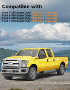 Extra-Thick Window Rain Guards Fit for Ford F250/F350/F450/F550 1999-2016 Super Duty SuperCrew Rain Guards Window Deflectors Visors Tape-on Vent Visors Vent Shades Car Accessories