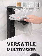 Microfiber Cleaning Cloth Rolls- 675 Sheets (9 Rolls of Grey) | 12'' by 12'', Super Absorbent, Lint-free, Tear-away Microfiber Towel Roll, for All-Purpose Cleaning
