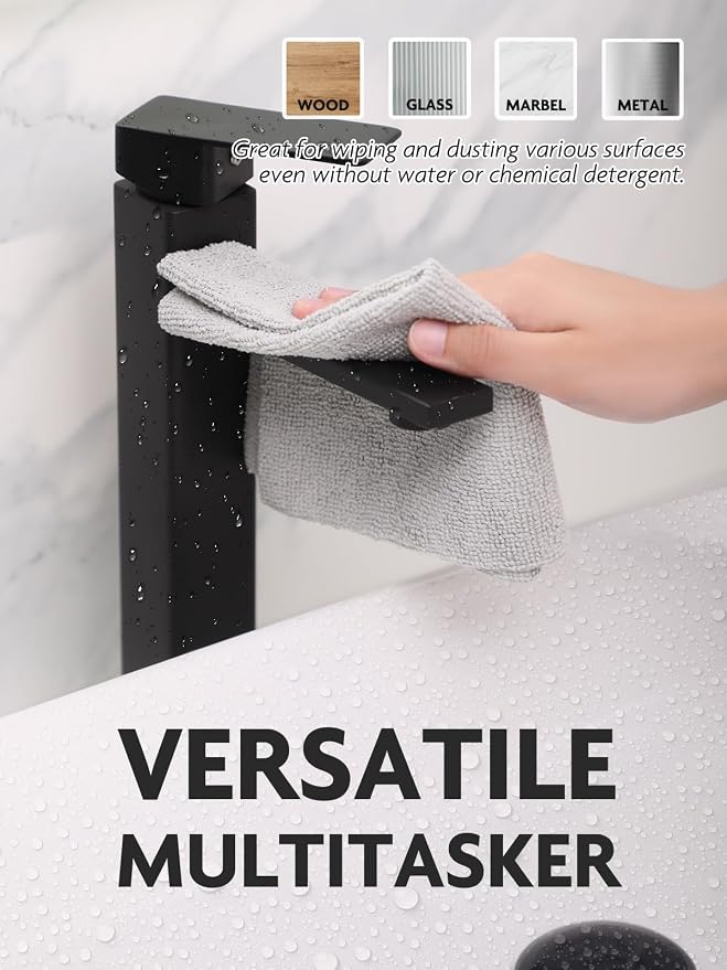 Microfiber Cleaning Cloth Rolls- 675 Sheets (9 Rolls of Grey) | 12'' by 12'', Super Absorbent, Lint-free, Tear-away Microfiber Towel Roll, for All-Purpose Cleaning
