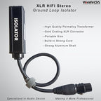 XLR Ground Loop Isolator Hum Eliminator for Home Stereo System/Speaker/Car Audio/Car Kit/Audio Player (Eliminate The Buzzing Noise) (XLR-HiFi Stereo with Cord)