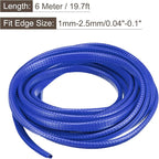 U Channel Edge Trim, 19.7ft Length Rubber Guard Seal Strip Edge Protector Fit for 1-2.5mm Edge, (15/64" W x 25/64" H) Blue