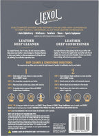 Leather Cleaner & Conditioner Kit by for Furniture, Car Interior, Shoes, Handbags, Includes 2 Application Sponges, Two-Step System, 16 Oz Each