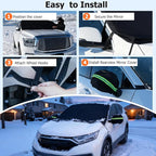 DMJN [2026 Upgraded] Car Windshield Cover for Ice and Snow, Windshield Snow Cover for Winter Snow & Frost, 700D Heavy-Duty, Suitable for Cars, SUVs, and Trucks-Large