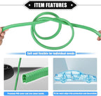 Car Door Edge Guard, 16.4ft U Shape Rubber Edge Trim Seal Strip Protector Universal for Car Truck ATV Boat Multifunctional No Glue PVC Iron Green