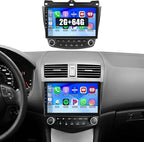 2+64G Android Car Radio for Honda Accord 2003 2004 2005 2006 2007, 9 Inch Touchscreen Radio Wireless Carplay Android Auto, WiFi GPS Navigation Bluetooth FM RDS EQ Mirror Link