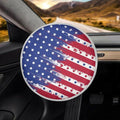 American Flag Car Steering Wheel Cover Non Slip Steering Wheel Sunshade Heat-Resist Aluminum Foil Steering Wheel Cover for Car SUV Truck Van Sedan