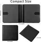 CoBak Car Registration and Insurance Holder - Small and Lightweight Vehicle Glove Box Car Organizer, Auto Truck Comparment Accessories Case for Essential Document, Driver License (Croco Black)