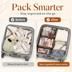 Clear Makeup Bags with Zipper, TSA Approved Travel Toiletry Bag, 3-Pack (Large, Medium & Small) Clear Cosmetic Bag, Waterproof Make Up Bag for Women, Car Bag Organizer & Car Organization Essentials