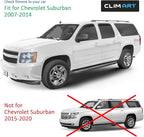 in-Channel Incredibly Durable Rain Guards for Chevrolet (Chevy) Suburban 1500 2007-2014/Suburban 2500 2007-2013, Original Window Deflectors, Vent Window Visors, Vent Deflector, 4 pcs.- 607180