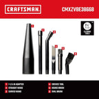 CMXZVBE38668 1-1/4 in. 6-Piece Micro-Cleaning Vac Attachment Kit | Industrial-Grade Shop Vacuum Accessories for Intricate and Detail Cleaning, Fits 1-1/4 in. Hose Diameter