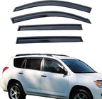 Tape On Window Visors Rain Guards Compatible with 2006-2012 Toyota Rav4,Side Vent Window Deflector Exterior Rain Guard Shade,Weatherproof,UV Resistant,Easy Installation, Enhanced Airflow & Style