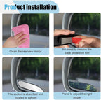 2 PCS Blind Spot Car Mirror, HD Glass Adjustable Car Side Mirror, Framed Wide-angle Blind Spot Mirror, Universal Convex Rear View Mirror for Cars, SUVs, Trucks and RVs (Rectangle)