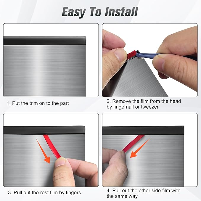 Edge Trim, 3/16" (5mm) Rubber Edge Trim, Flexible Self Adhesive U Channel Edge Protector for Glass, Mirror, Plywood, Steel Panel Sharp Edges, Peel and Stick Plastic Trim, Black Color, 20Ft