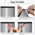 Rubber Edge Trim, 1/8" (3mm) Edge Trim, Flexible Self Adhesive U Channel Edge Protector for Glass, Mirror, Plywood, Steel Panel Sharp Edges, U Shaped Peel and Stick Trim, Black Color, 10Ft