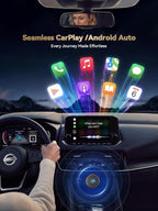 2026 Wireless CarPlay & Android Auto Adapter, 2-in-1 Mini Adapter for iPhone & Android, for USB-A/USB-C, Plug & Play, Fast Auto Reconnect, Low Latency