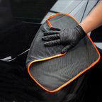 Microfiber Car Drying Towels, Cleaning Cloth Towels, Twist Pile Rapid Drying Orange Edge Car Microfiber Towels for Car Detailing, Pack of 3, 16.5 x 16.5 Inch, 600 GSM, Gray-MT040