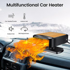 Car Heater,12V 200W Portable Car Heater Defroster Fans, 2 in 1 Heating & Cooling Fast Heating Defrost Defogger with Plug in Cigarette Lighter, Window Defroster for Car, SUV, Jeeps, Trucks (Orange)