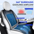 FLORICH [2026 Upgrade] Cooling Car Seat Cover Ventilated Seat Cushion Summer Driving 12V-24V Ventilated Car Seat Cushion with 2 Powerful Turbo Fans with 3-Speed Adjustable Universal Fit Most Car-Grey