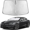 Windshield Sunshade Compatible for Tesla Model S 2012-2024 2025 2026, Sun Visor for Front Windshield & Window Sun Shade Cover, UV Heat Blocker & Protector, Car Accessories