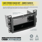 GM0516DDCS Double DIN Radio Install Dash Kit Compatible with Select 2004-21 Buick, Chevrolet, GMC, Hummer, Pontiac, Saturn and Suzuki Vehicles - Complete Car Stereo Installation Interface Kit
