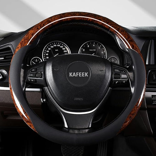 16 inch Steering Wheel Cover for Ford F150 F250 F350 Ram 4Runner Tacoma Tundra Range Rover, Car Wood Grain Steering Wheel Cover Men Women, Anti-Slip, Comfortable, Odorless