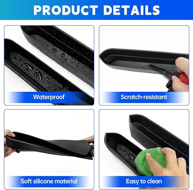 Door Handle Organizer Tray Fits for 2010-2024 Toyota 4Runner (Exclude Limited) Door Pocket Insert Storage Box Compatible with 4Runner Interior Accessories (Door Handle, 4PCS)