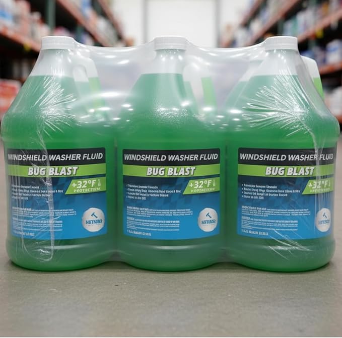 Bug Blast Windshield Washer Fluid - Premium Summer Formula, +32°F Protection | Removes Bugs and Road Grime, Ready to Use - 1 Gallon