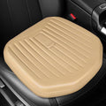 Premium Leather Car Seat Cushion, Comfort Memory Foam Driver Seat Cushion for Long Driving, Waterproof Non-Slip Seat Cushions for Cars, Truck, SUV, Office Chairs, Stadium, Beige