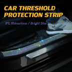 Car Door Sill Protector with Bling Rhinestones 2PCS Door Edge Guard Scuff Cover Protectors Anti-Scratch Strip Sticker Bumper Protector for Truck Car 2.75"x23.62" (Pink)