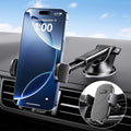 Car Phone Holder Mount, Strong Suction Dashboard & Windshield Phone Holder for Car, Hands-Free, Compatible with iPhone Samsung All Phones, Ideal for Delivery & Uber Drivers, Fleet Vehicles