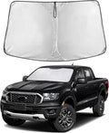 Windshield Sun Shade Compatible for Ford Ranger (2019–2024) | Front Window Shade for Midsize Pickup Truck | 4-Layer, 240T Sunshade Accessories | UV & Heat Reflector for Ranger Windshield