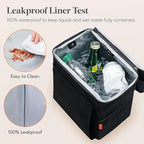 Car Trash Bin, 2 Gallon Leakproof Waterproof Vehicle Garbage Can with Lid & Tissue Holder, Car Interior Organizer for Front/Back/Console, Automotive Accessory, Black