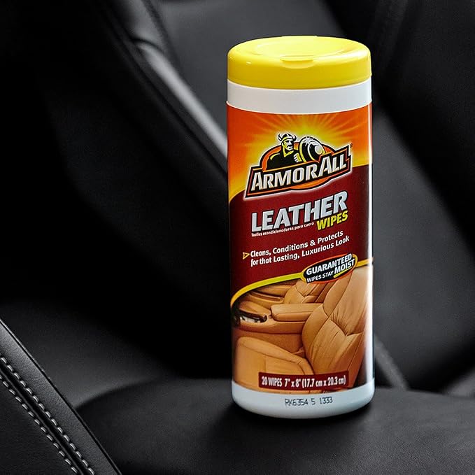 Interior Cleaner Wipes | For Leather | 20 Count | Pack of 2 | For Vehicles