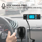 MB1 CB Radio Kit, Noise Cancellation AM/FM Mini CB Radio with Antenna, 12V/24V Cigarette Lighter Plug, 7-Color Screen, Emergency Channel 9/19, VOX, Auto-Scan, for Truckers
