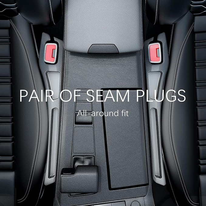 2PCS Car Seat Gap Filler Organizer,2 in 1 Car Gap Filler with Fill and Storage Function for Storing Phones Keys Cards,Universal Multifunctional No Drop Seat Guard for Cars
