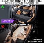 Medium Dog Car Seat,Back Seat Extender for Dogs,Waterproof Large Dog Seat Cover for Backseat, Pet Bed for Car Hammock(Black-s)