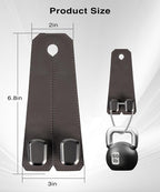 Luxurious Leather Car Purse Holder Hooks - 2PCS Multifunctional Headrest Hangers for Seat Back Storage (Brown)