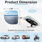 4 Pack Blind Spot Mirrors for Car, Frameless Side Mirror Blindspot Convex HD Glass Car Accessories, Side View Mirror Blindspot with Wide Angle Adjustable Stick for Cars, SUV and Trucks