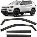 in-Channel Incredibly Durable Rain Guards for Jeep Compass 2017-2026, Original Window Deflectors, Vent Window Visors, Vent Deflector, 4 pcs. - 617264
