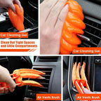 Car Cleaning Kit, Orange 17pcs Car Interior Detailing Kit with High Power Handheld Vacuum, Detailing Brush Set, Windshield Cleaner, Cleaning Gel, Complete Auto Accessories for Women Men Teens