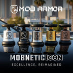 MobNetic Icon Car Phone Mount, Magnetic Phone Holder for Car w/ 90lb Pull Force, 90º Tilt & 360º Rotation, Aluminum Build, Compatibility for iPhone & Android (Gold)