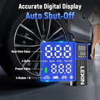 P4 Tire Inflator Portable Air Compressor, 150PSI Electric Air Pump for Car Tires, w/Pressure Gauge&LED Light, 4000mAh Cordless Smart Pump for Car/Motorcycle/Bike/Bicycle/Scooter/Ball/Inflatable