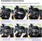 Microfiber Leather Steering Wheel Cover with Anti-Slip Lining Universal Car Accessory for Steering Wheel with a Diameter of 14.5-15 inch (White)