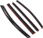WD2-639 Dark Smoke 4 Pcs Set Window Visor (Outside Mount) Deflector Rain Guard Compatible with 2011-2017 Honda Odyssey