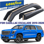 Goodyear Shatterproof in-Channel Window Deflectors for Cadillac Escalade 2015-2020, Rain Guards, Window Visors for Cars, Vent Deflector, Car Accessories, 4 pcs - GY008041