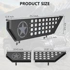 Metal Front Door Storage Pockets Fit for Jeep Wrangler,Door Side Insert Organizer for Jeep Wrangler JL JLU 4XE 2018-2025 & Gladiator JT 2020-2025 Interior Door Storage Box Expansion Accessories 2PCS