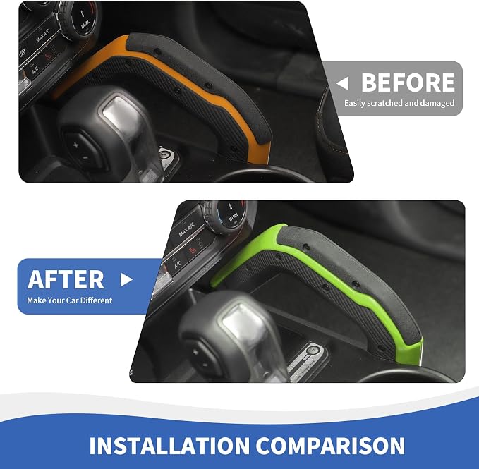 Center Console Dash Grab Handle Cover Trim Compatible with 2021-2024 Ford Bronco Light Green Interior Accessories (Not for Bronco Sport)
