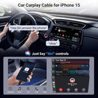 Car CarPlay Cable for iPhone 17, 16, 15 USB C Charger Cord, 3-Pack 3FT USB A to USB C Charging Cable for Apple iPhone 17/17 Pro/Air/16e/16/15 Pro Max/Plus Cord, for iPad Pro/Air,Black